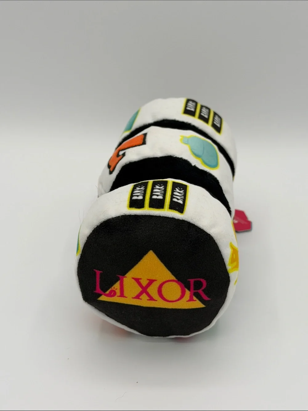 Bark Howly Roller Plush Toy - White, Black & Yellow Accents